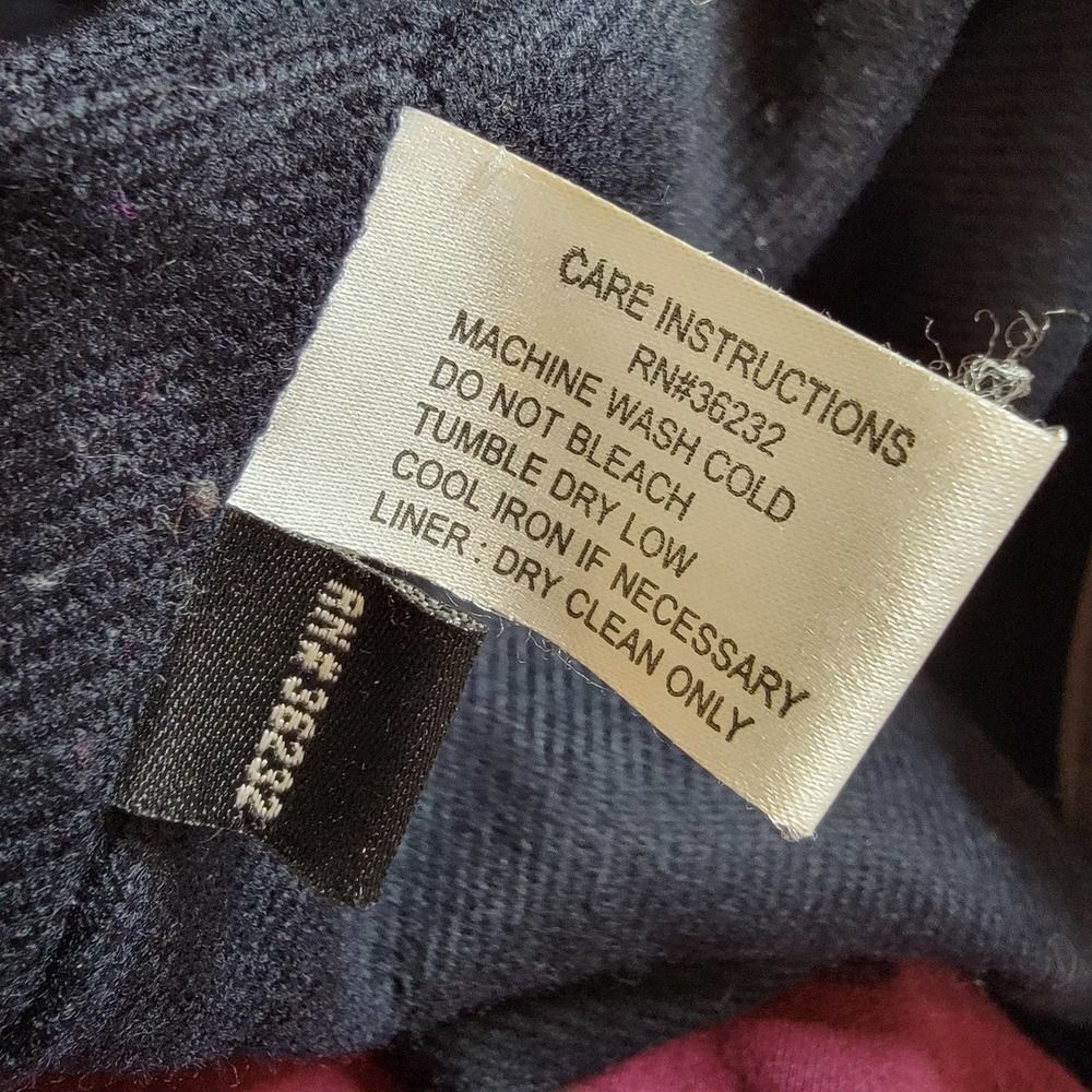 Gallery Velvet Hood Coat Gray Black Size XL - Picture 7 of 16